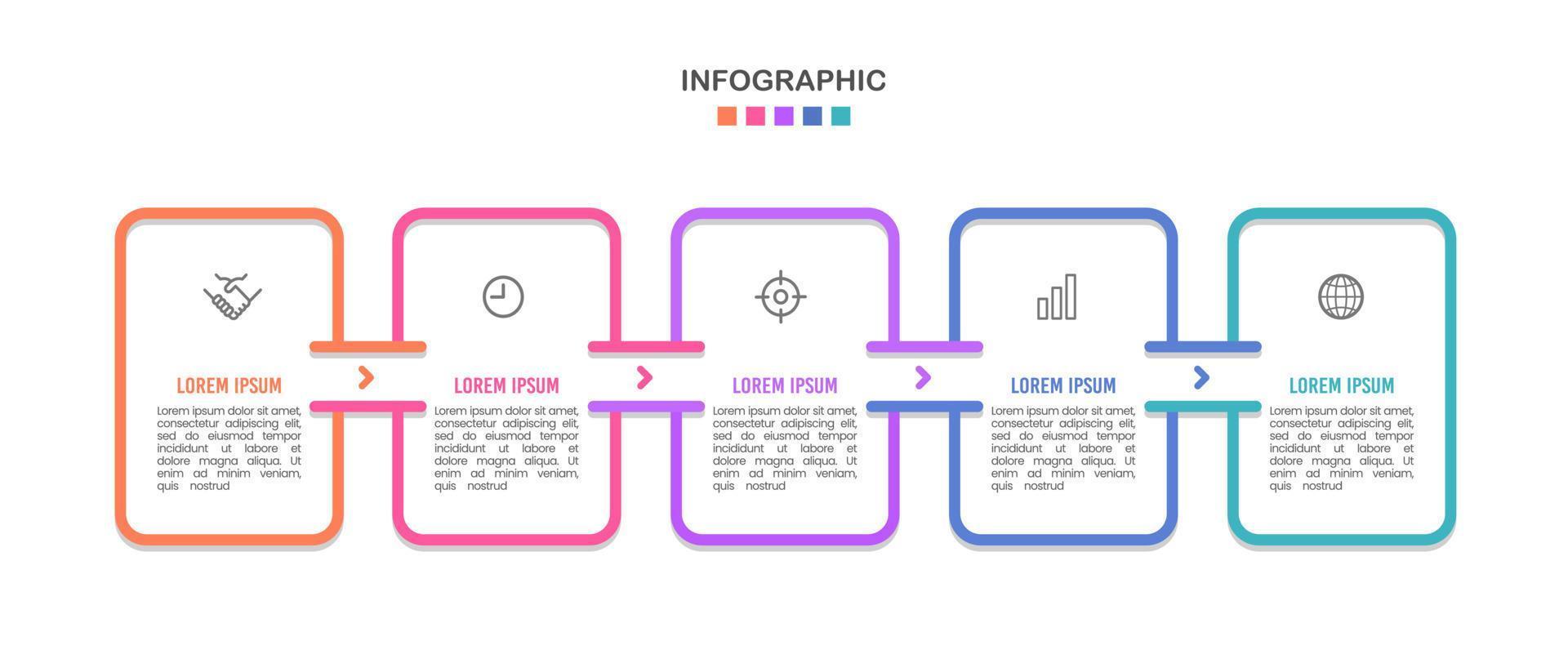 Infographic frame square template. Vector illustration.