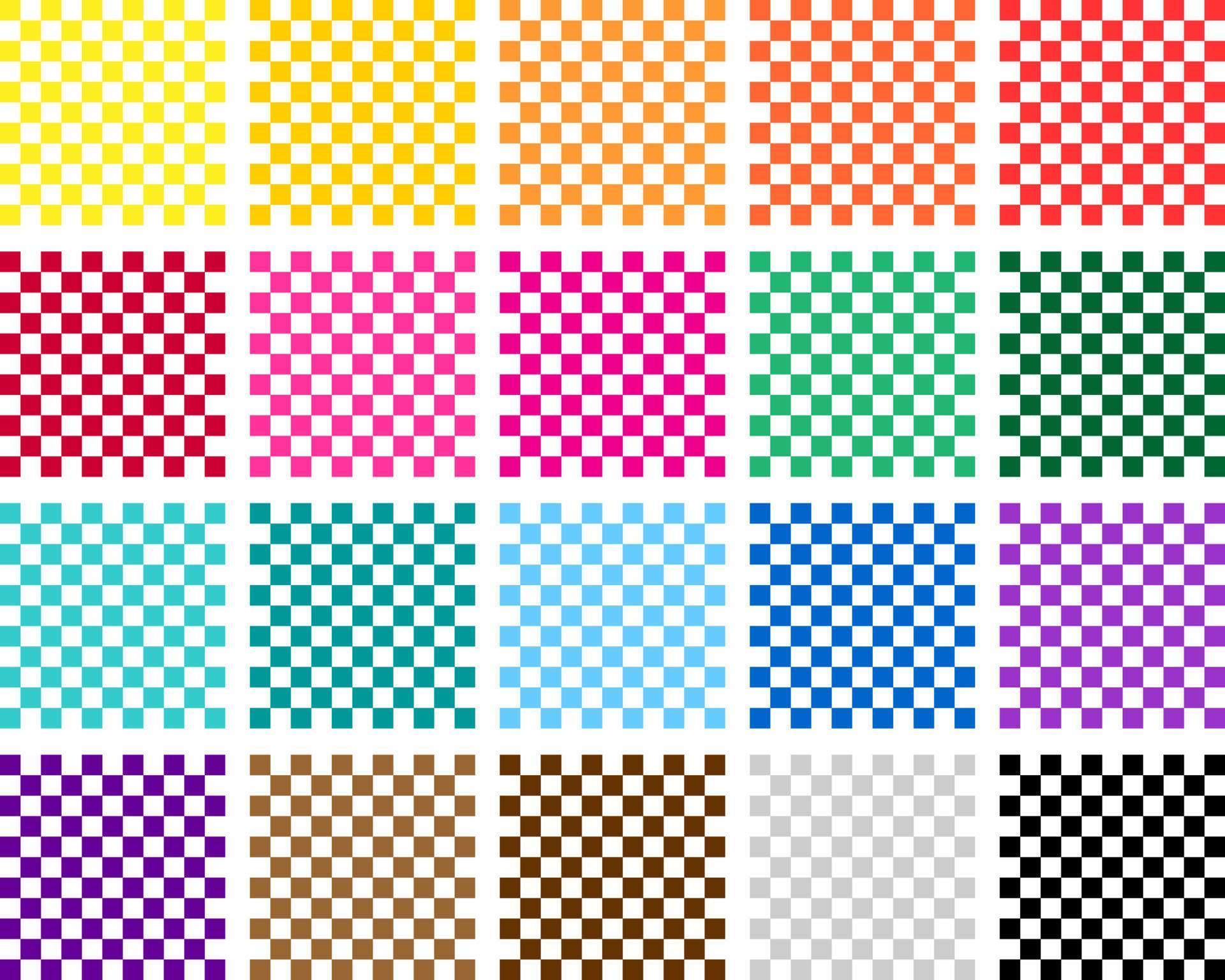 Checkerboard in multi colors, Checkers digital paper 21517307 Vector
