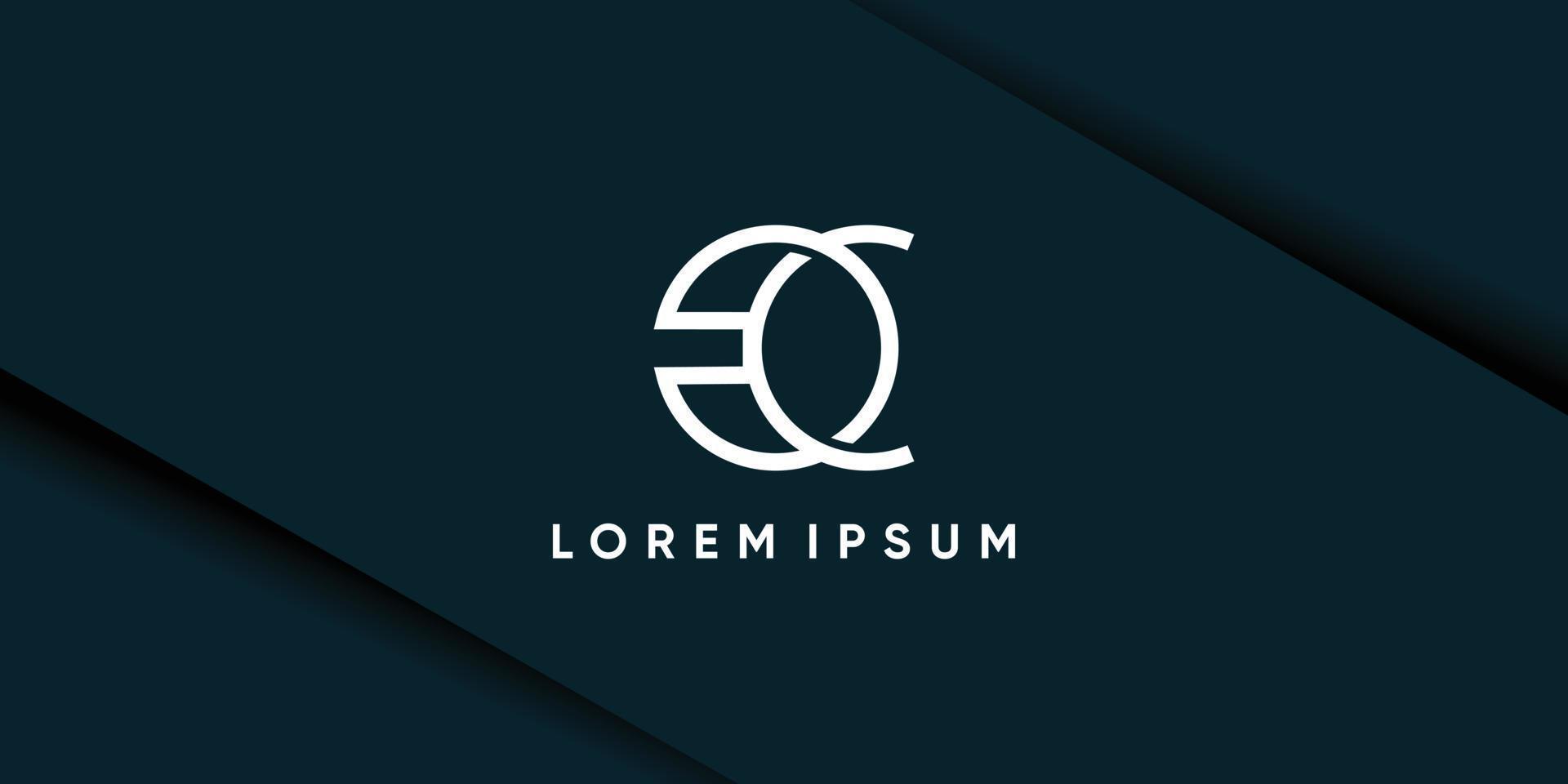 Furnitur logo with creative and unique style design premium vector