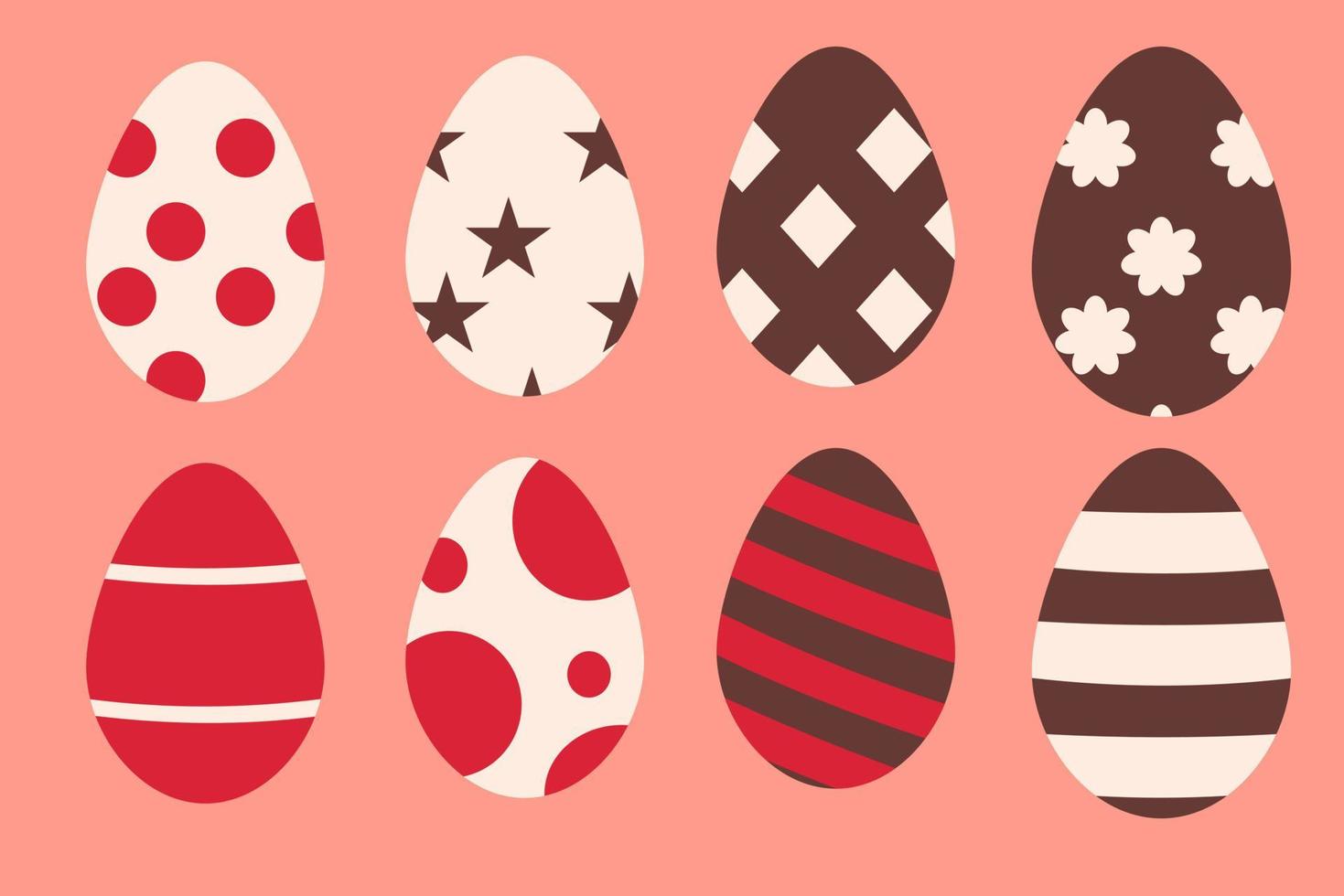 Eggs chocolate and cake vector