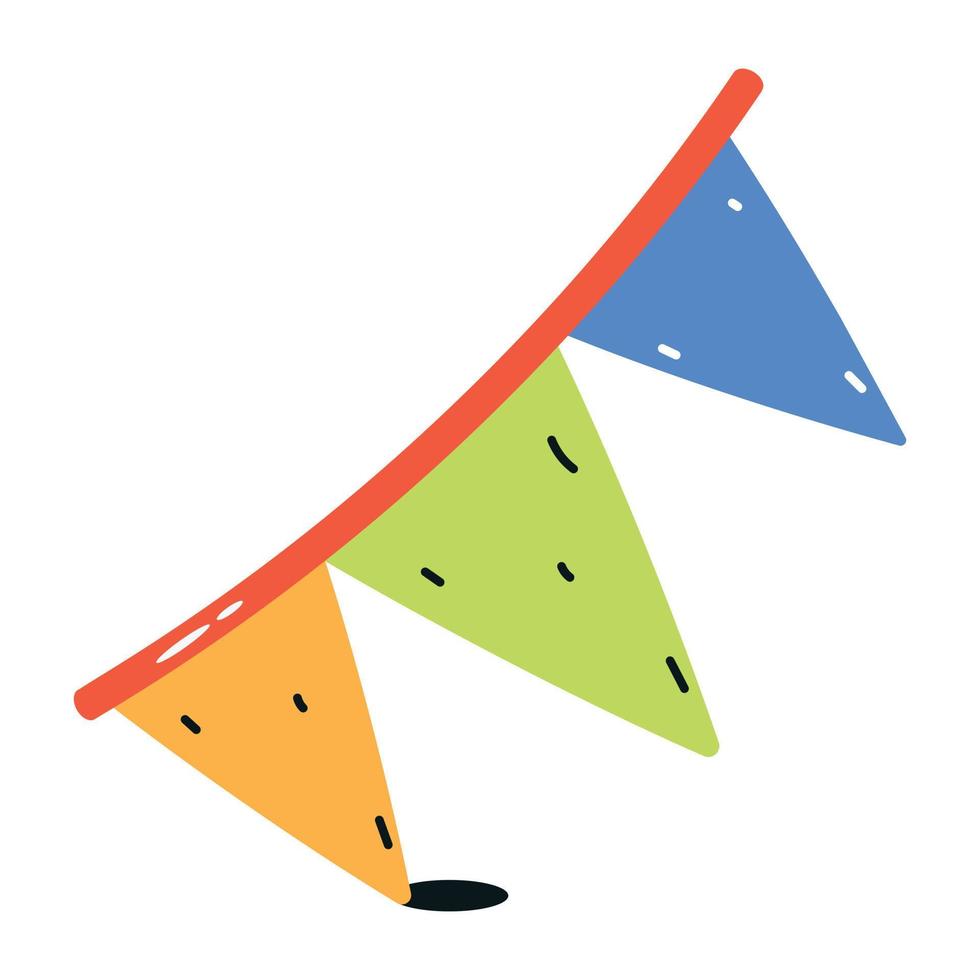 Trendy Bunting Banner vector