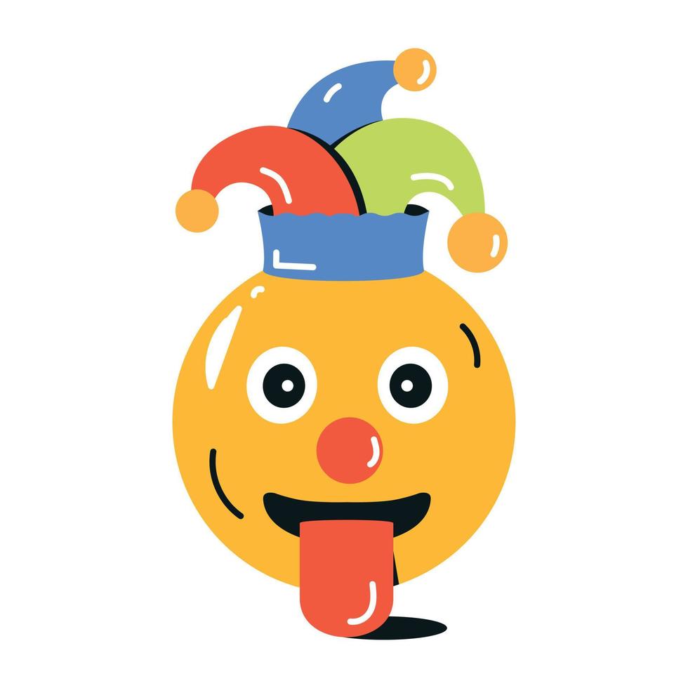 Trendy Clown Emoji vector