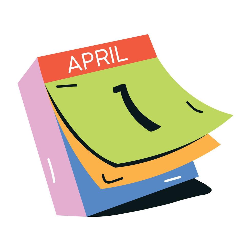 Trendy 1st April vector