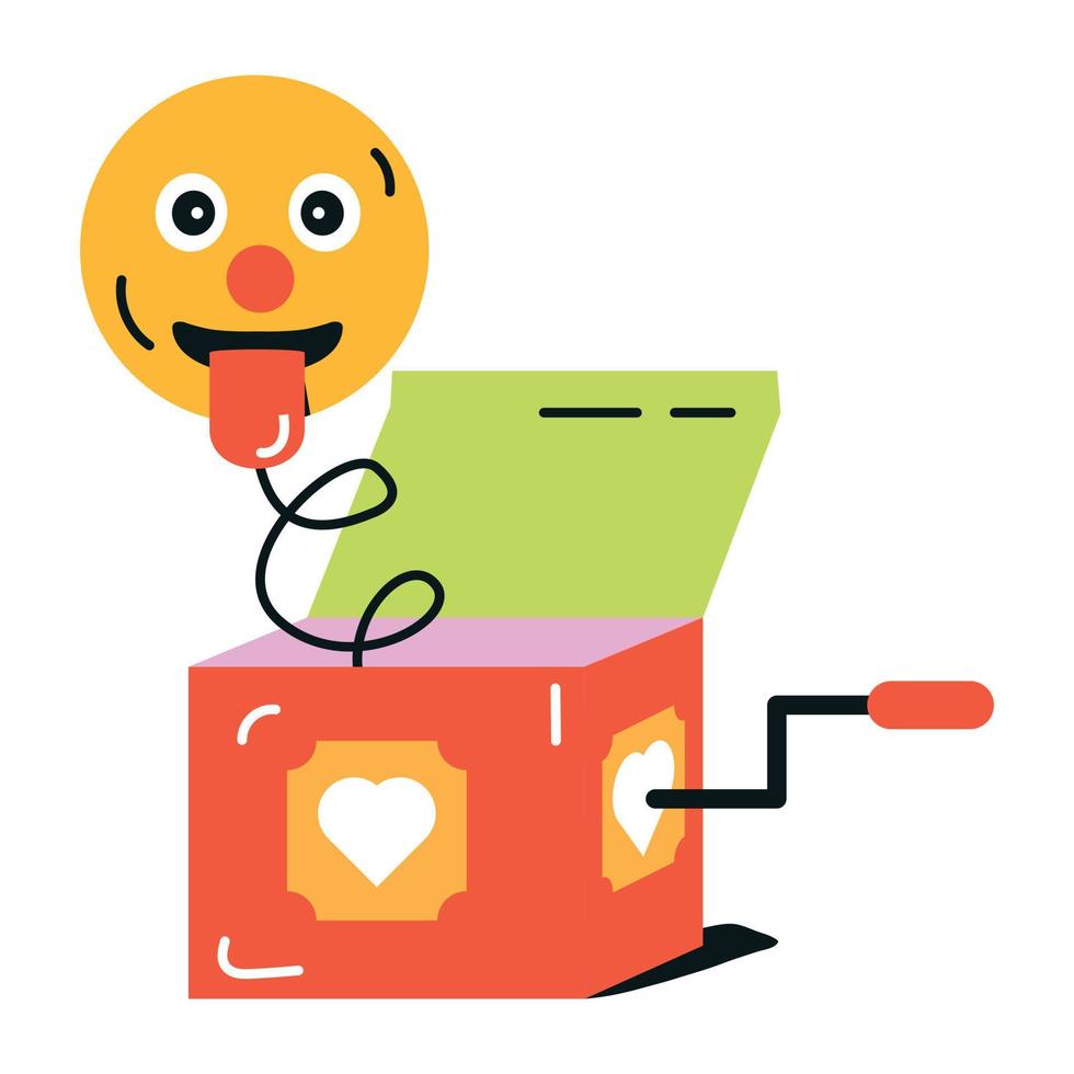 Trendy Toy Clown vector
