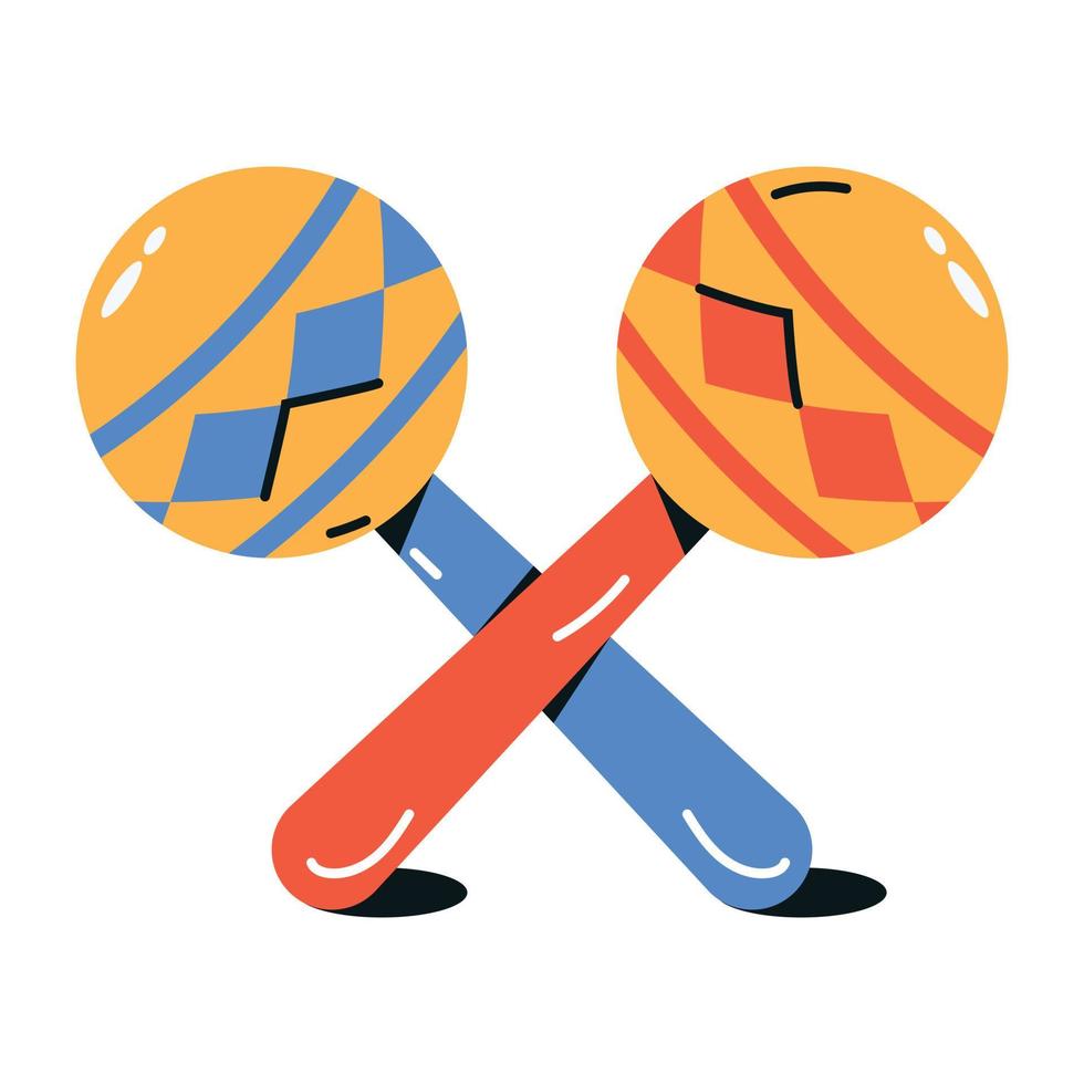 Trendy Maracas Concepts vector