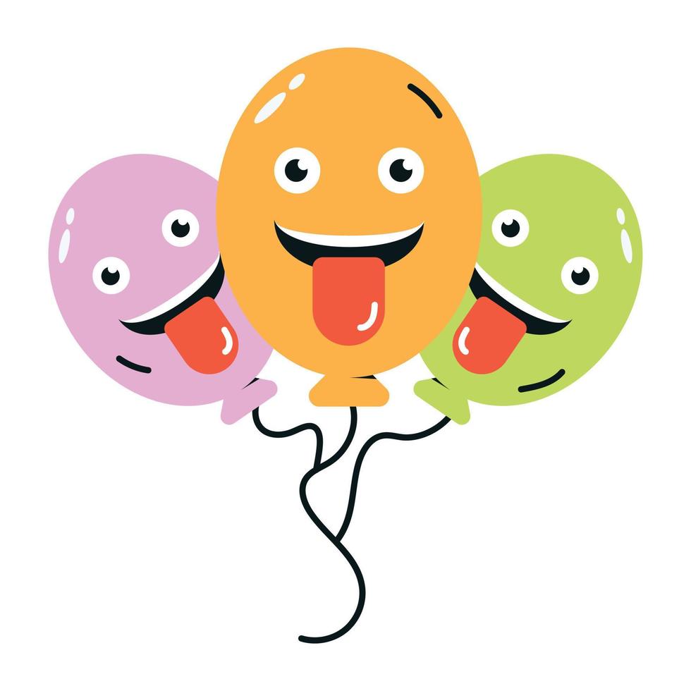 Trendy Funny Balloons vector