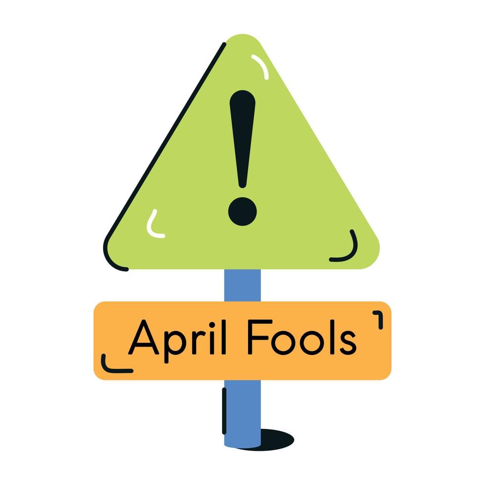 Trendy Prank Warning vector