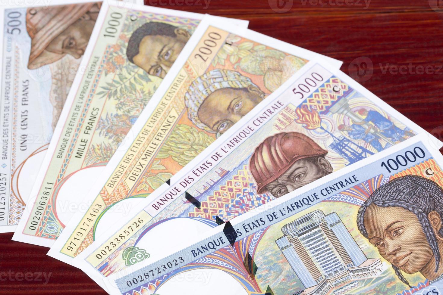 Old Central African States money a business background photo