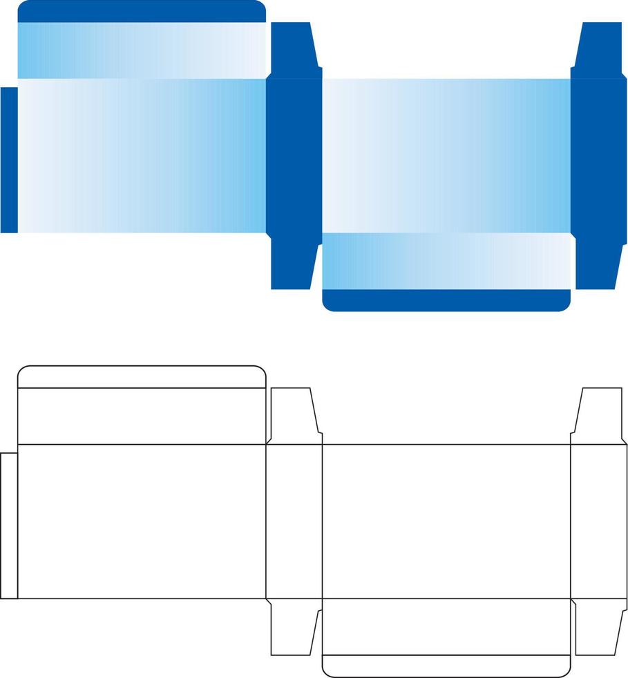 suplementos y cosmético caja diseño, paquete diseño plantilla, caja contorno ,impresión vector