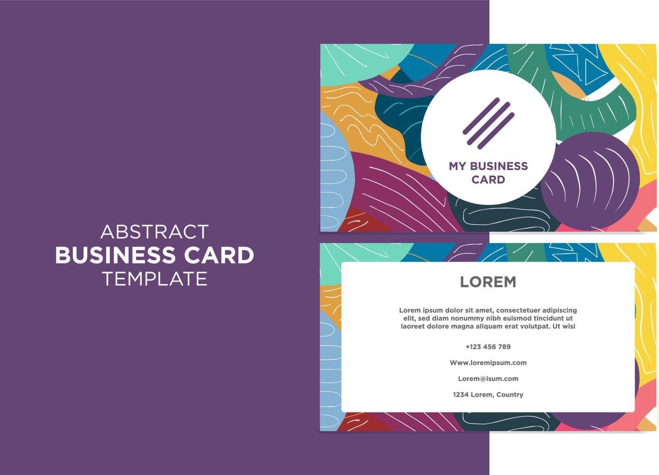 Business card template vector