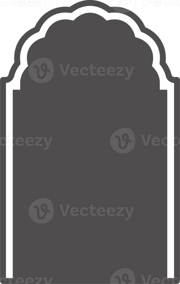 arabicum fönster och dörr. silhuett av islamic arkitektur element png