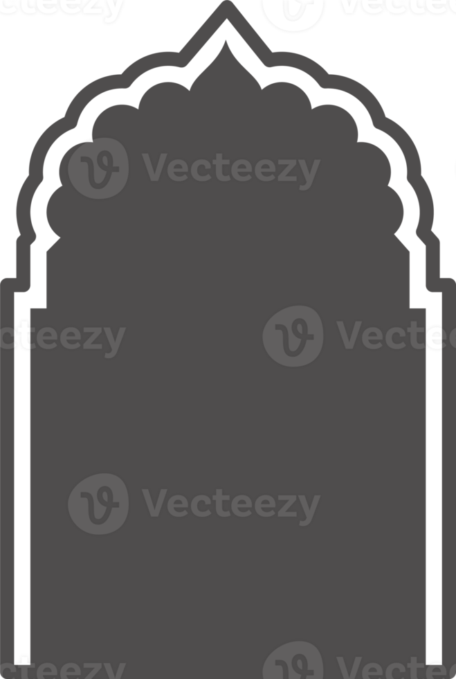 Arabisch Fenster und Tür. Silhouette von islamisch die Architektur Element png