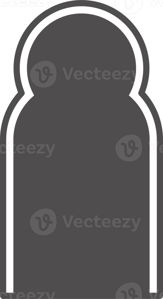 arabicum fönster och dörr. silhuett av islamic arkitektur element png