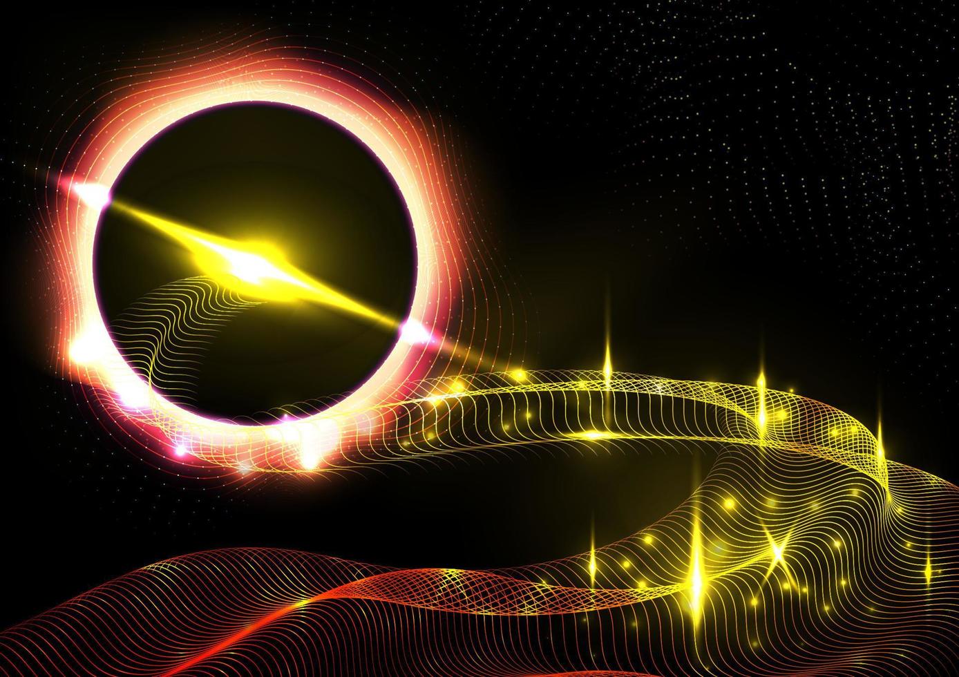 Abstract technology background Hitech. Wave line blend color background, vector illustration. 01
