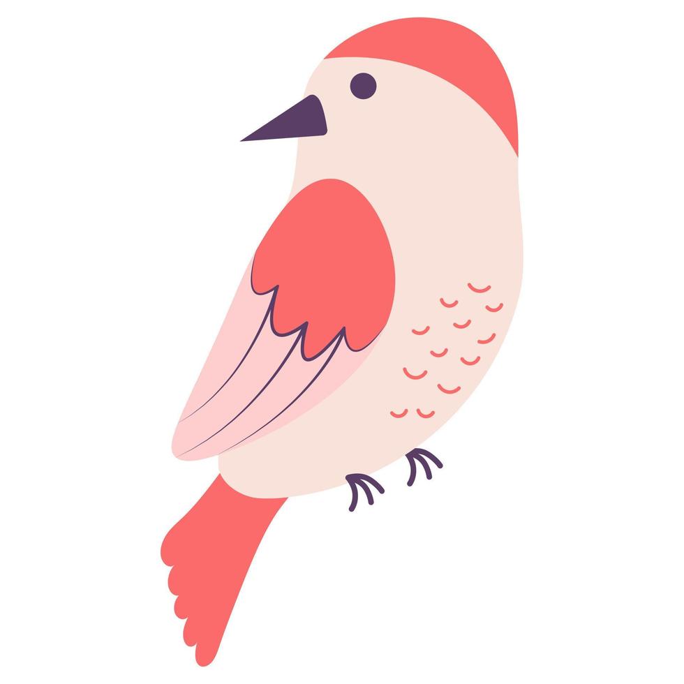 A colorful spring bird. Vector illustration.