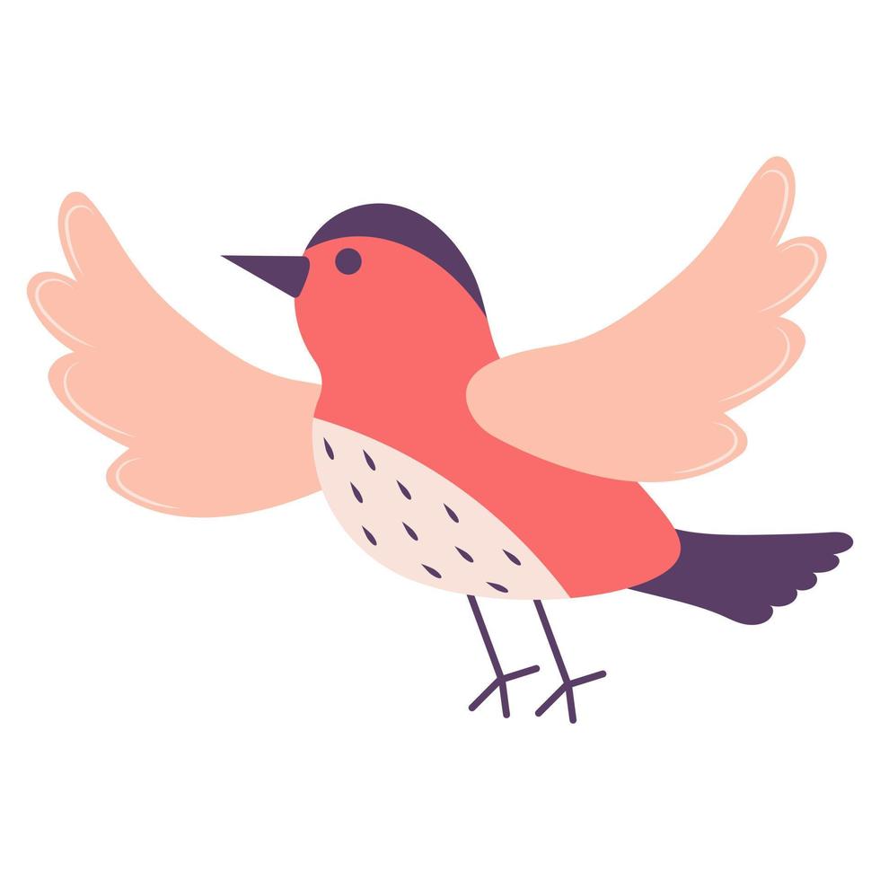 A colorful spring bird. Vector illustration.