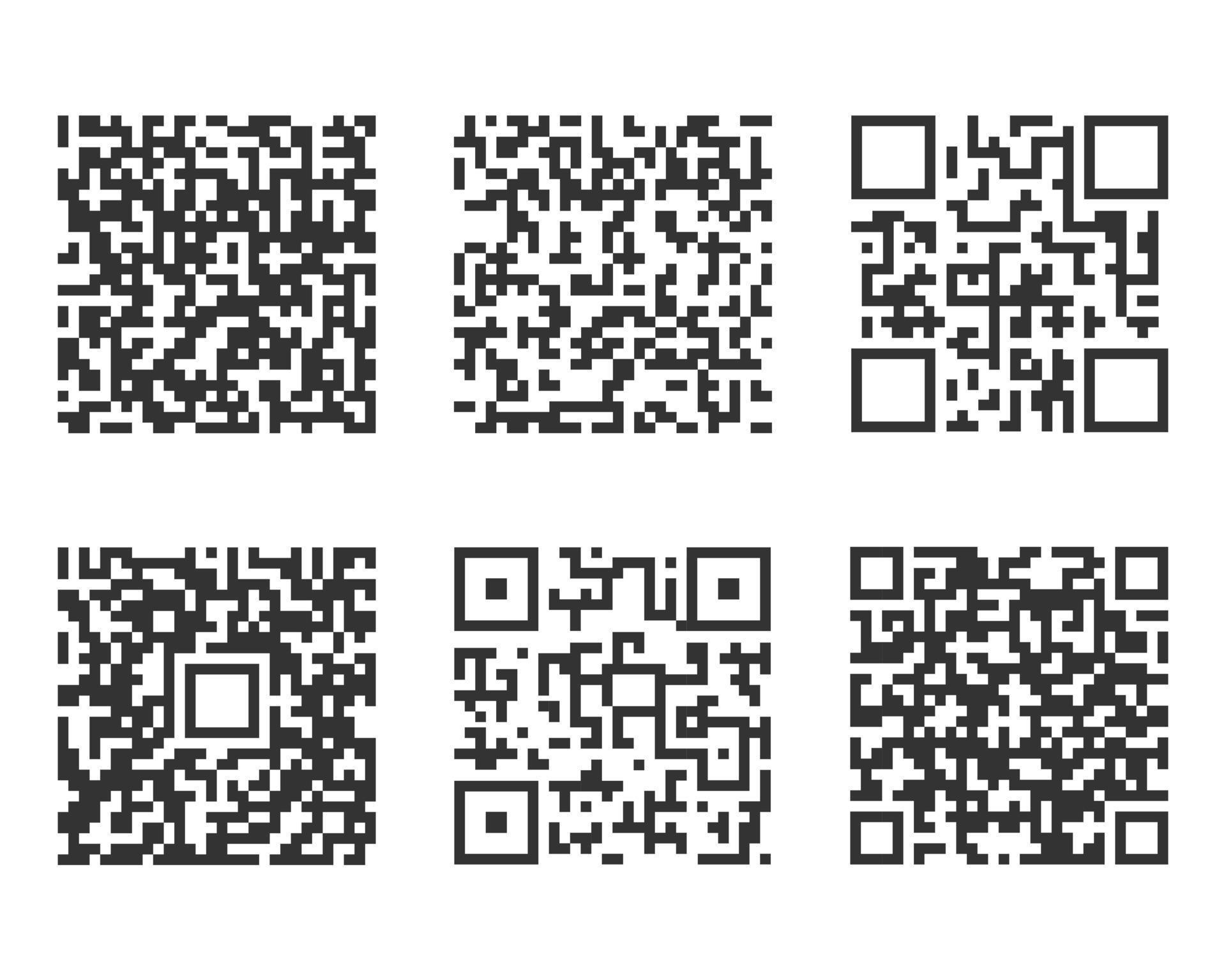 Collection of qr codes. Vector. 21518294 Vector Art at Vecteezy