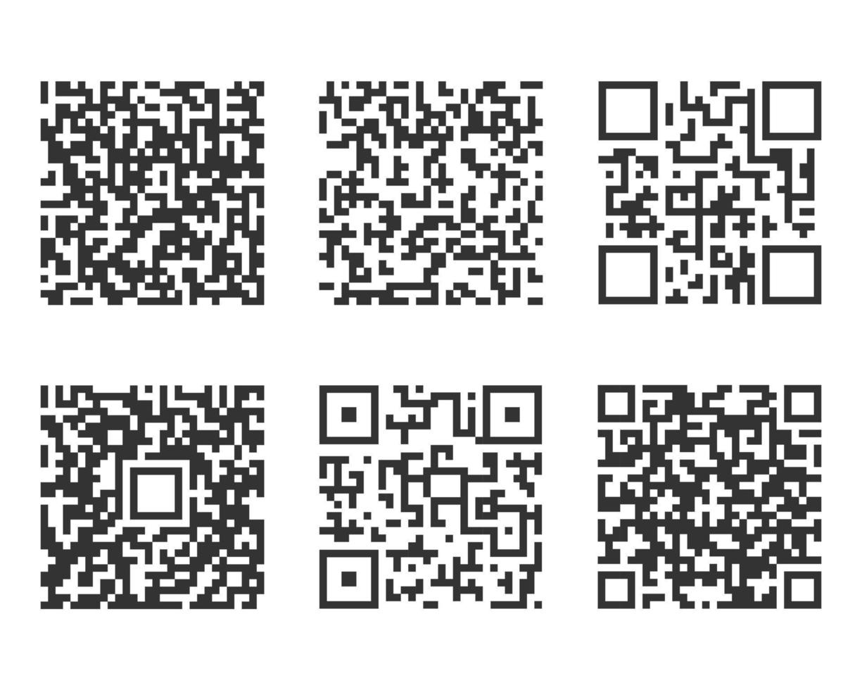 Collection of qr codes. Vector. vector