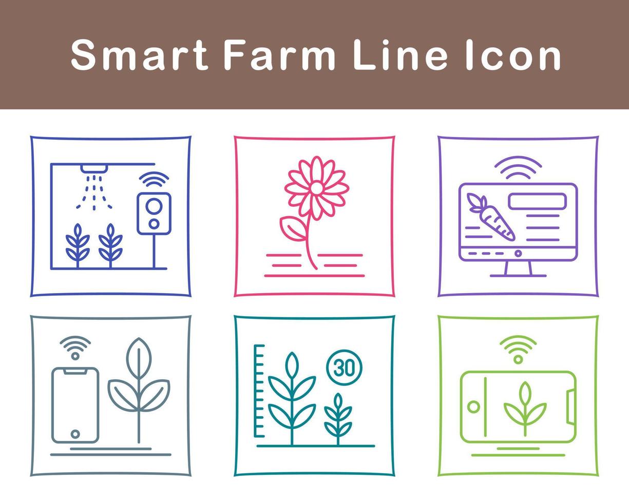 Smart Farm Vector Icon Set