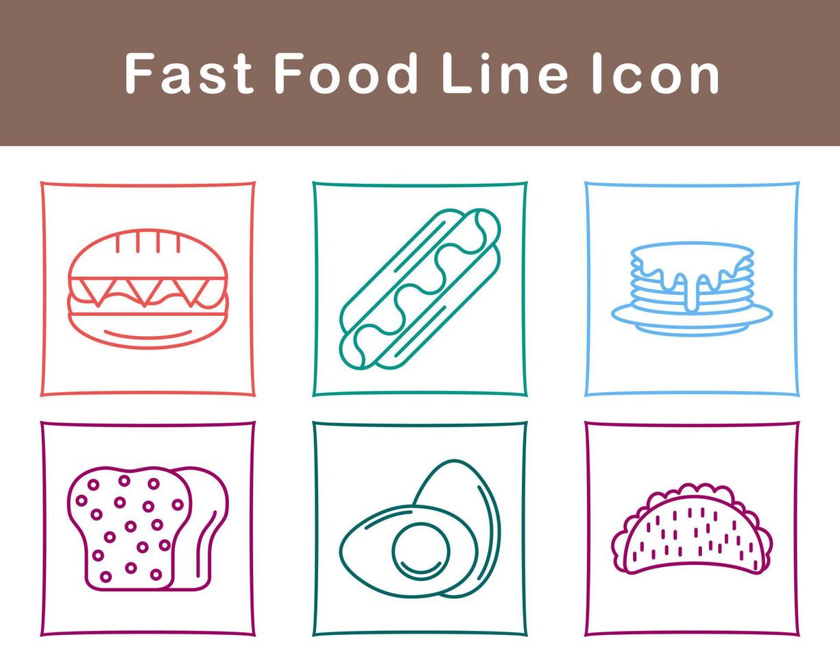 Fast Food Vector Icon Set
