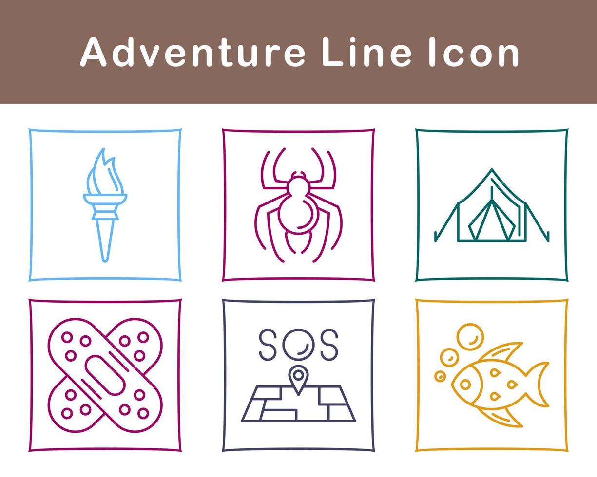 conjunto de iconos de vector de aventura