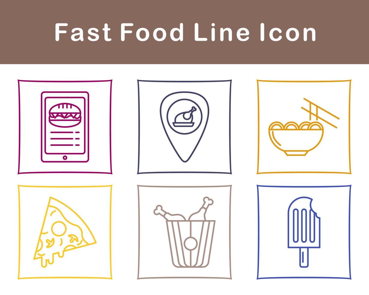 Fast Food Vector Icon Set