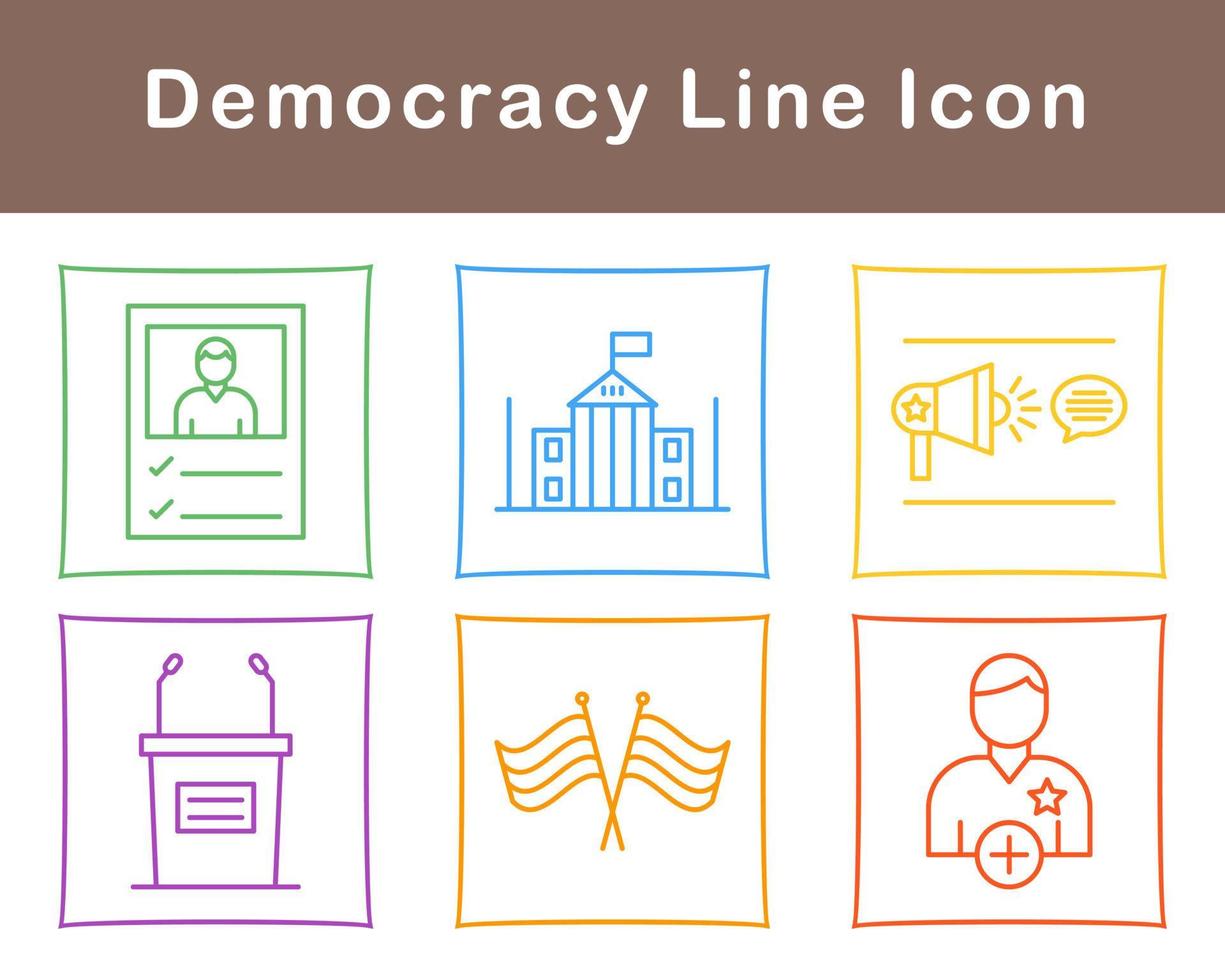 Democracy Vector Icon Set