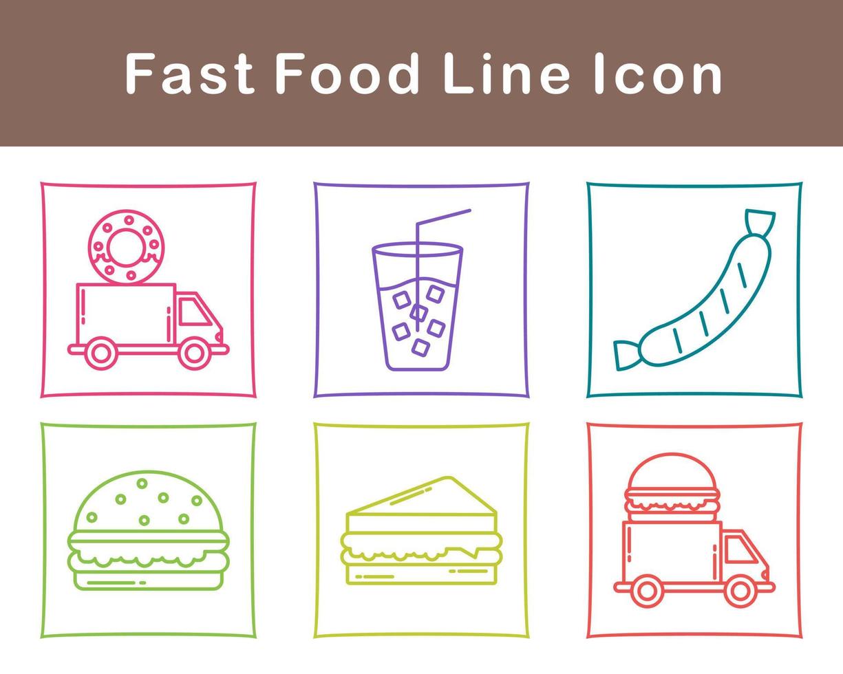 Fast Food Vector Icon Set
