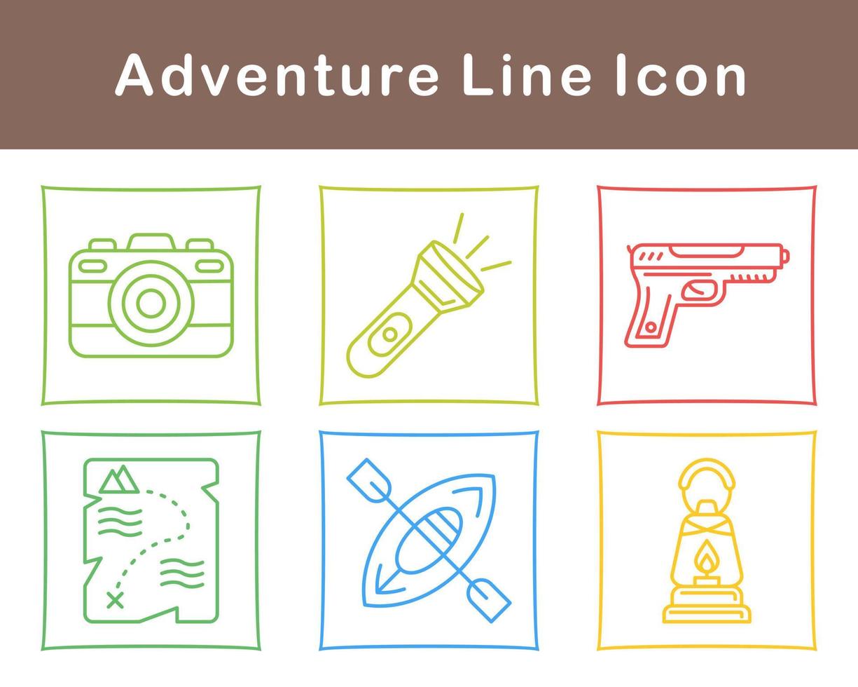 conjunto de iconos de vector de aventura