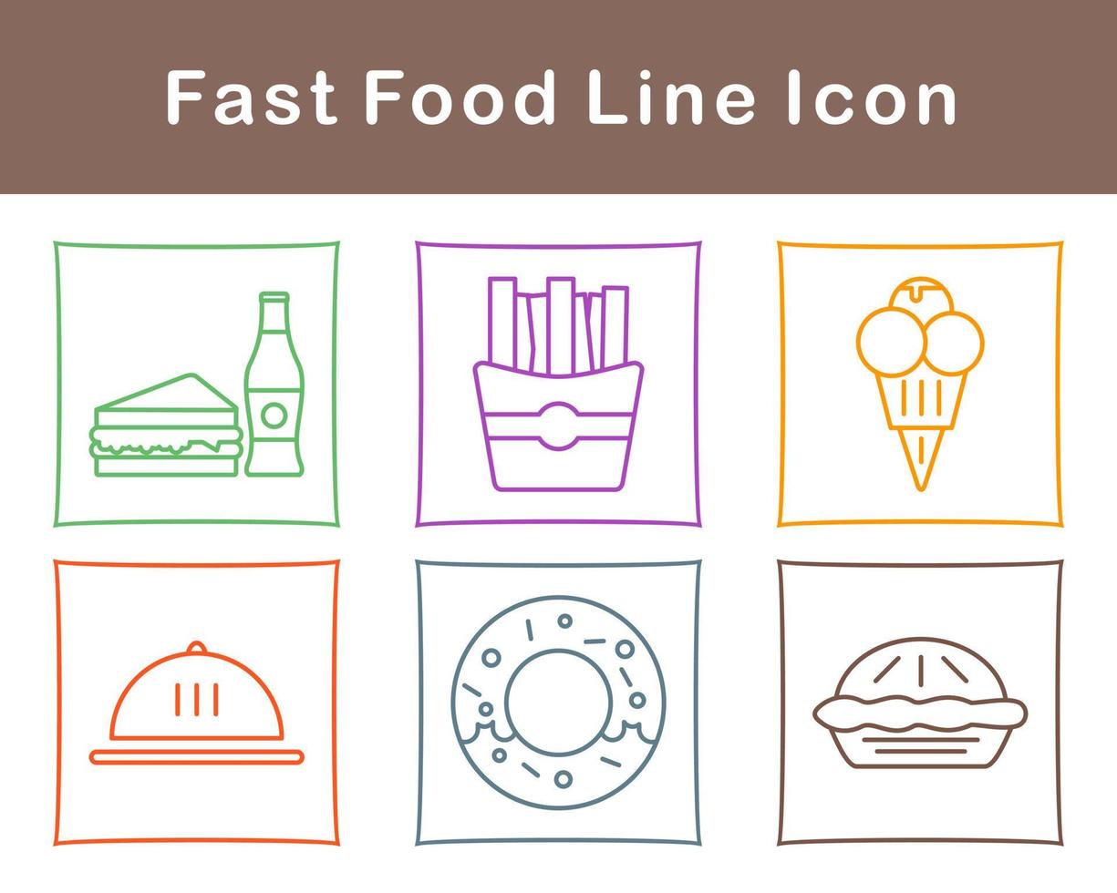 Fast Food Vector Icon Set