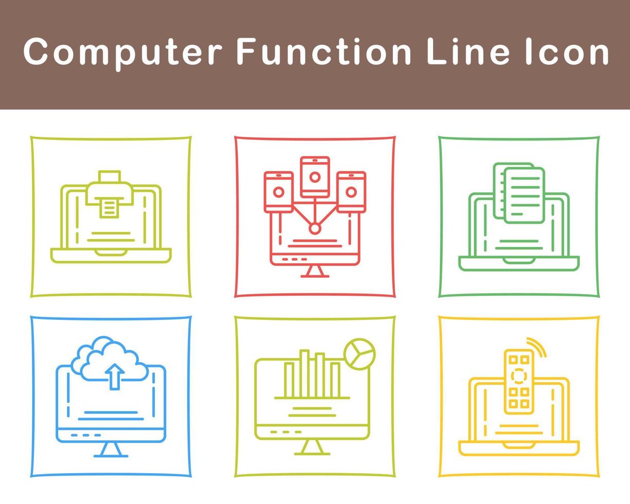 Computer Function Vector Icon Set