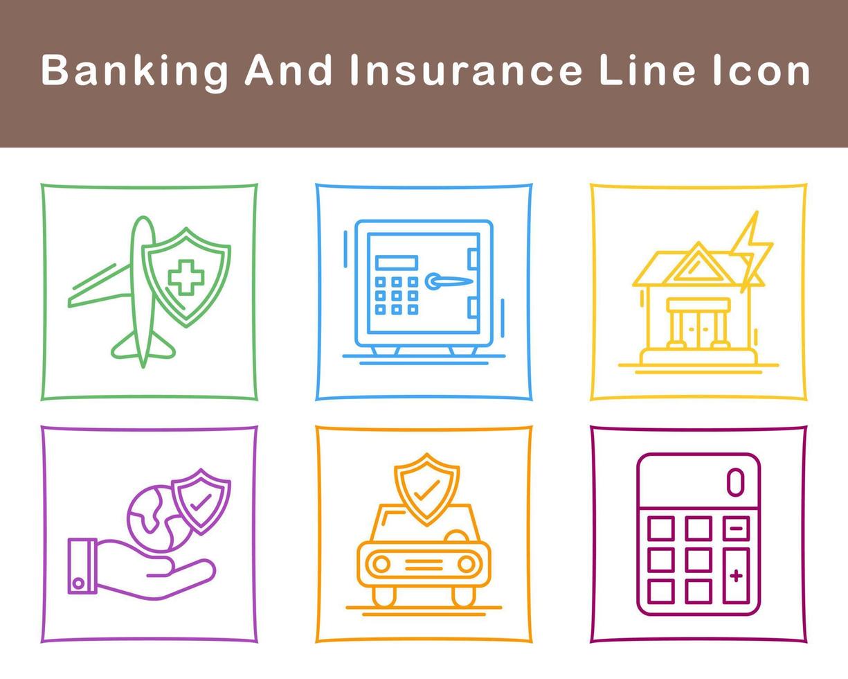 Banking And Protection Vector Icon Set