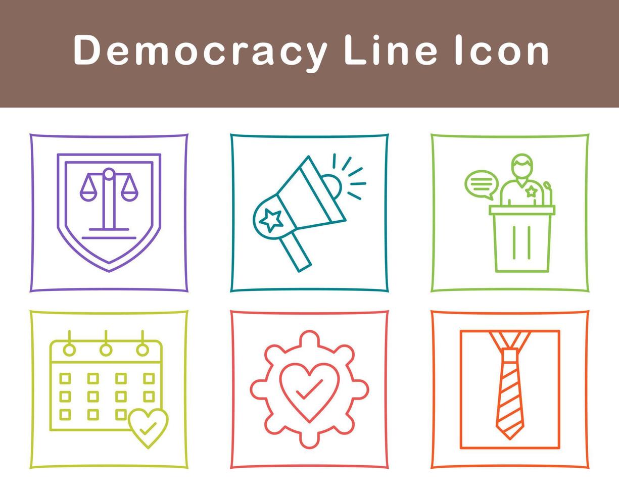 Democracy Vector Icon Set