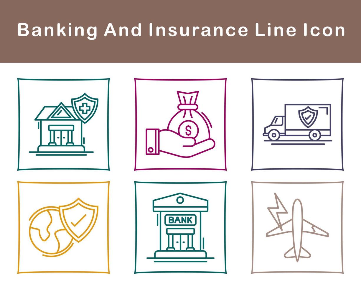 Banking And Protection Vector Icon Set