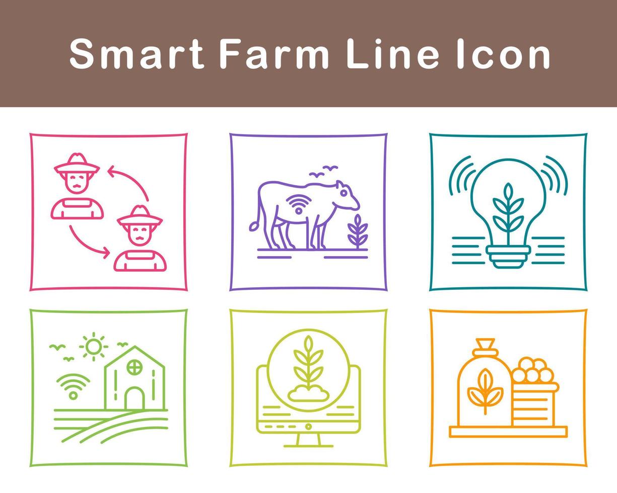 Smart Farm Vector Icon Set