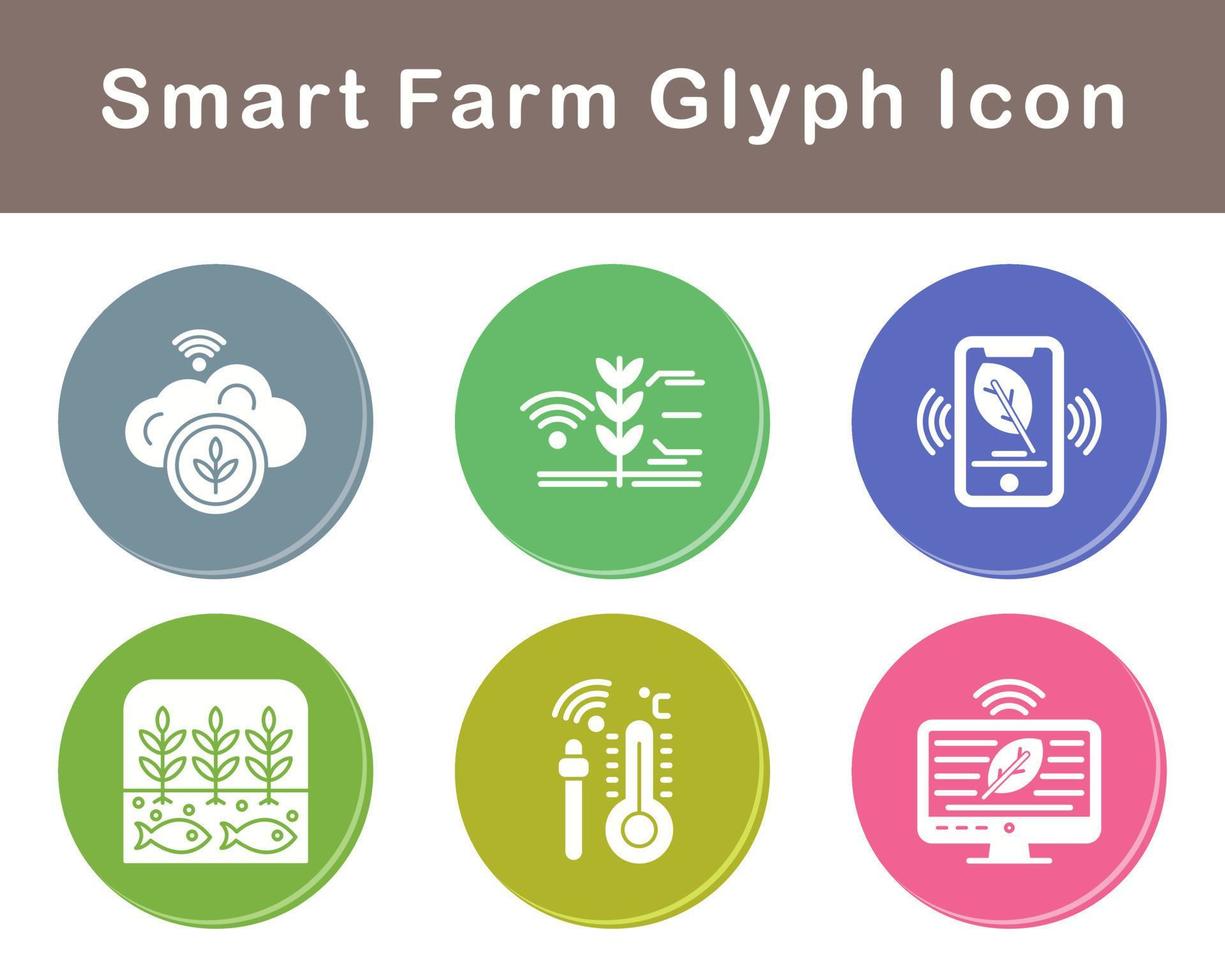 Smart Farm Vector Icon Set