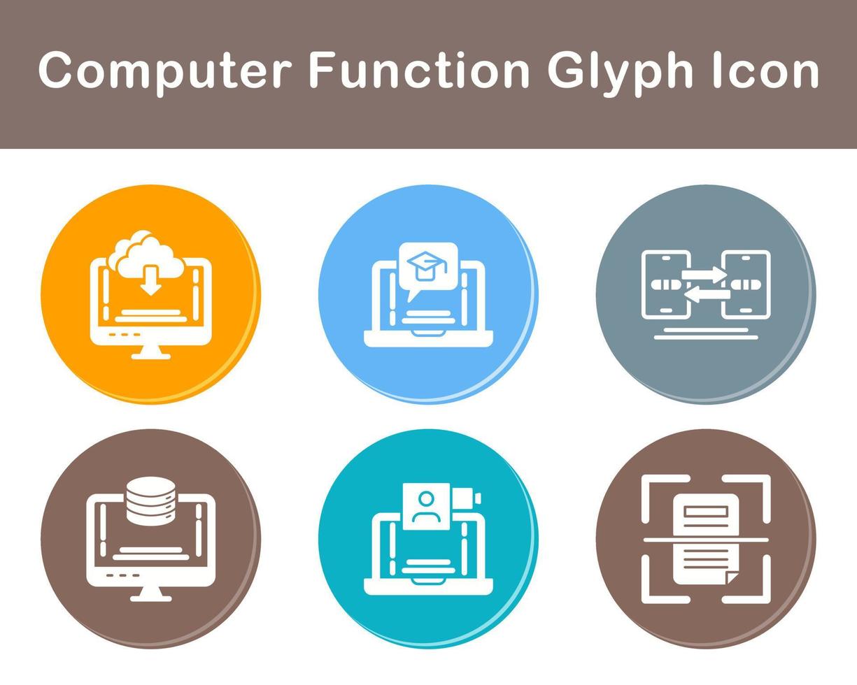 Computer Function Vector Icon Set