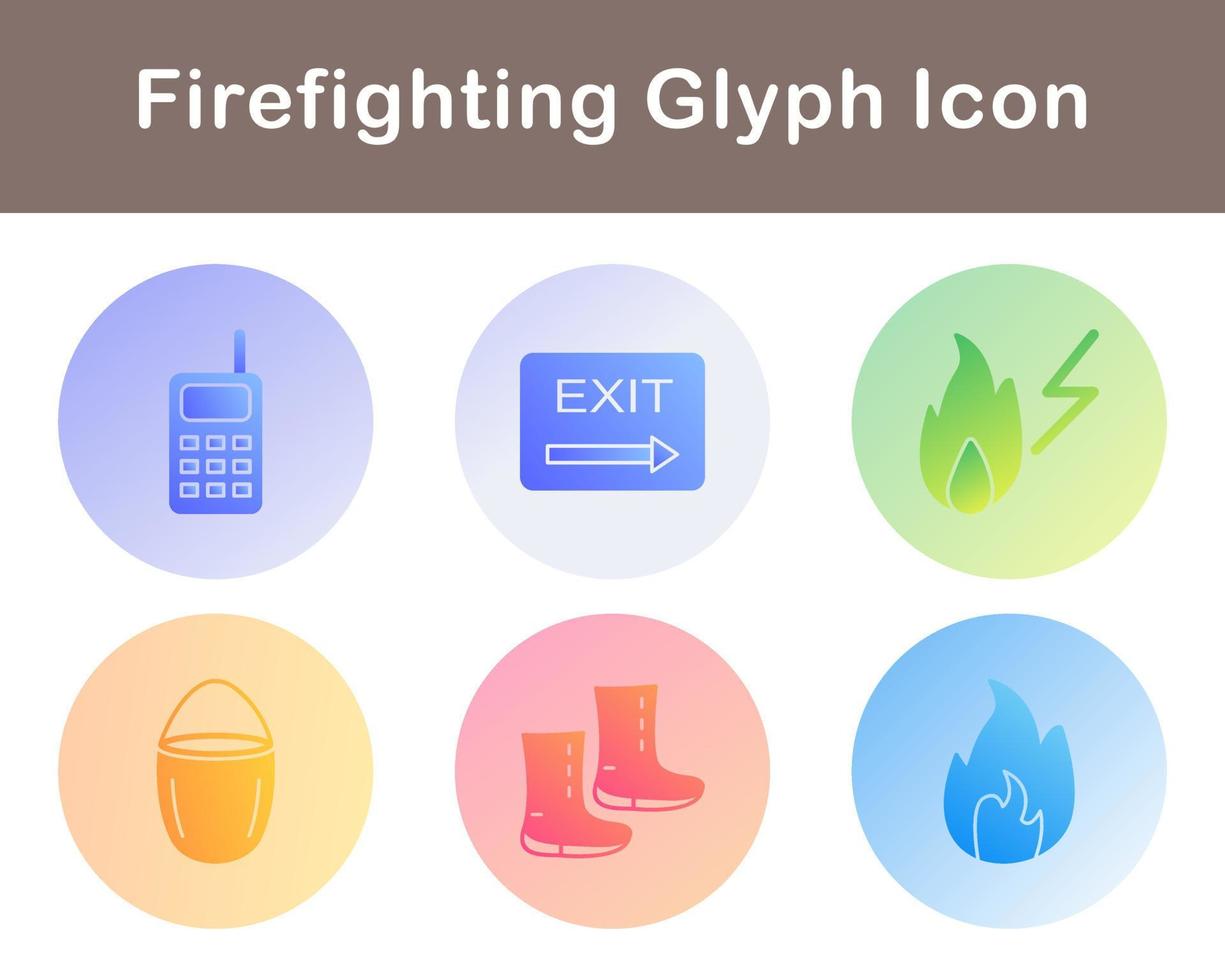 Firefighting Vector Icon Set