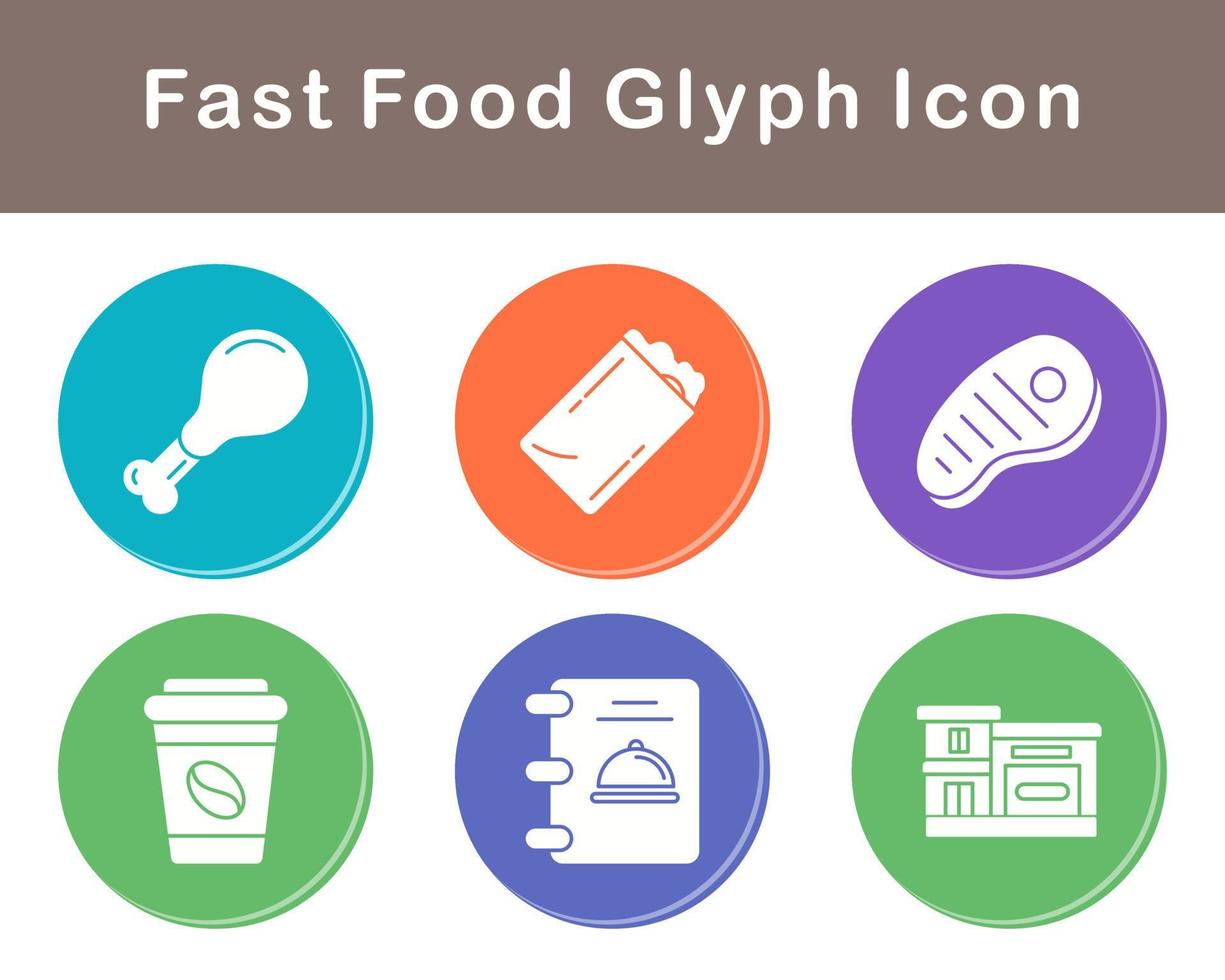 Fast Food Vector Icon Set