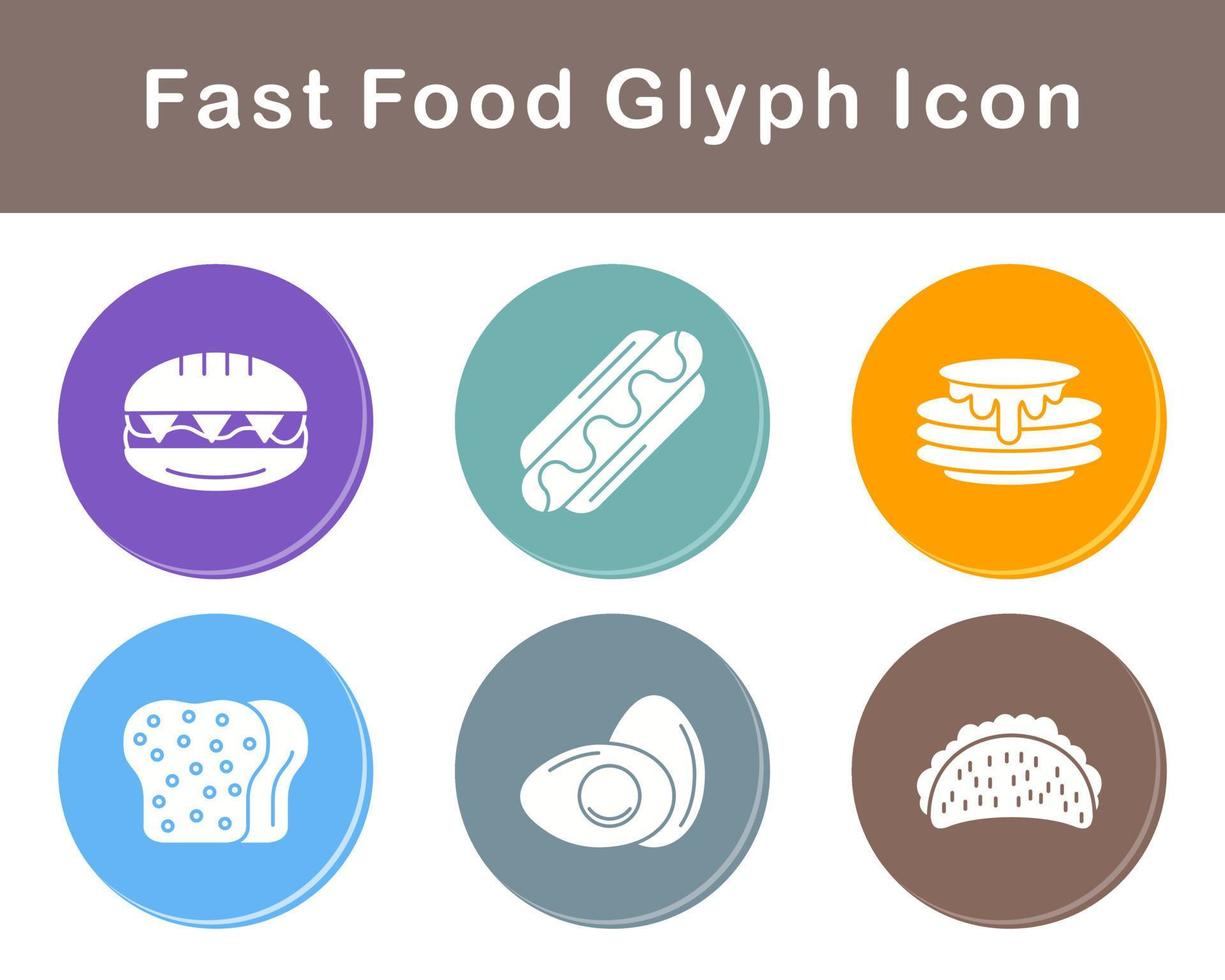 Fast Food Vector Icon Set