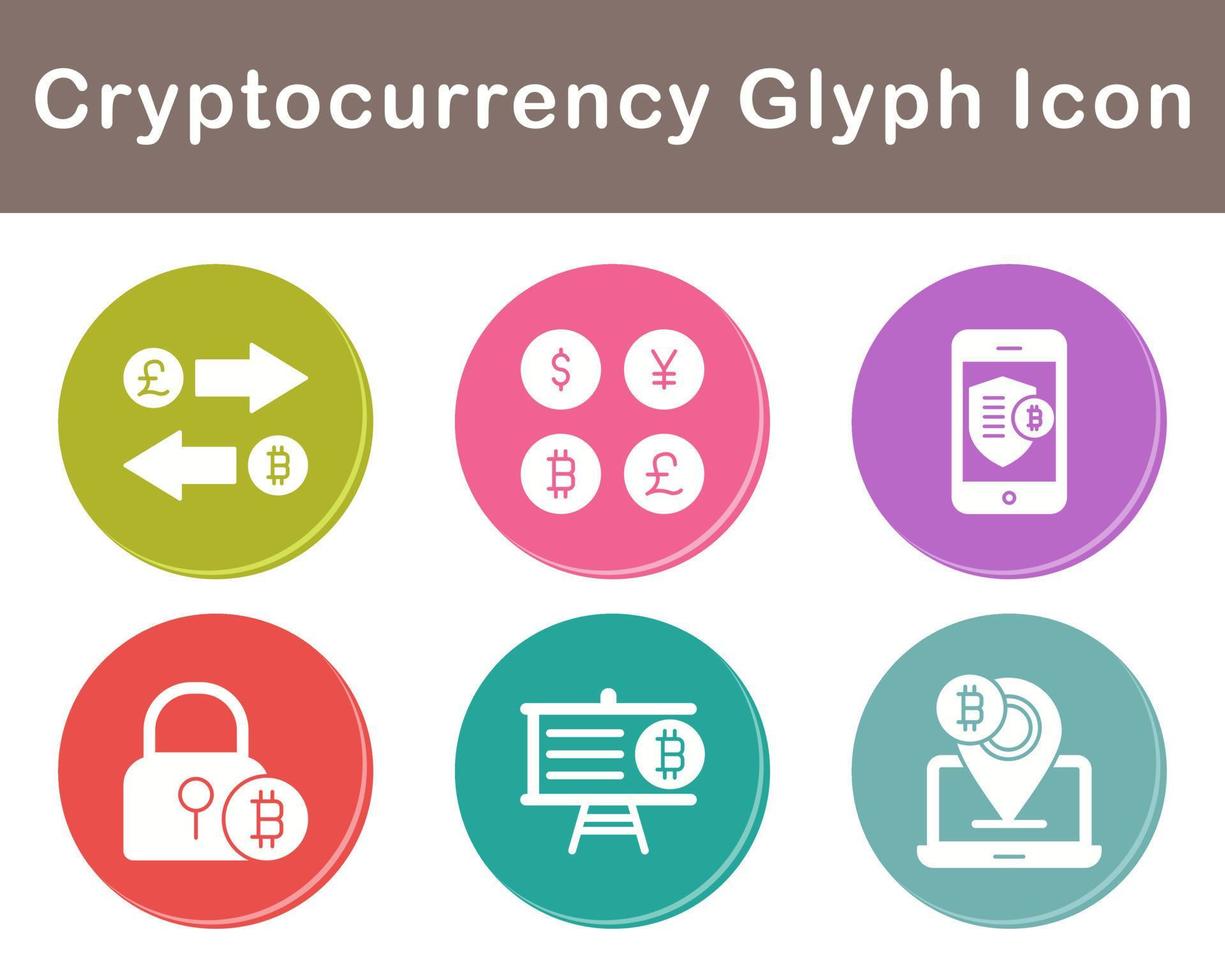 Bitcoin And Cryptocurrency Vector Icon Set