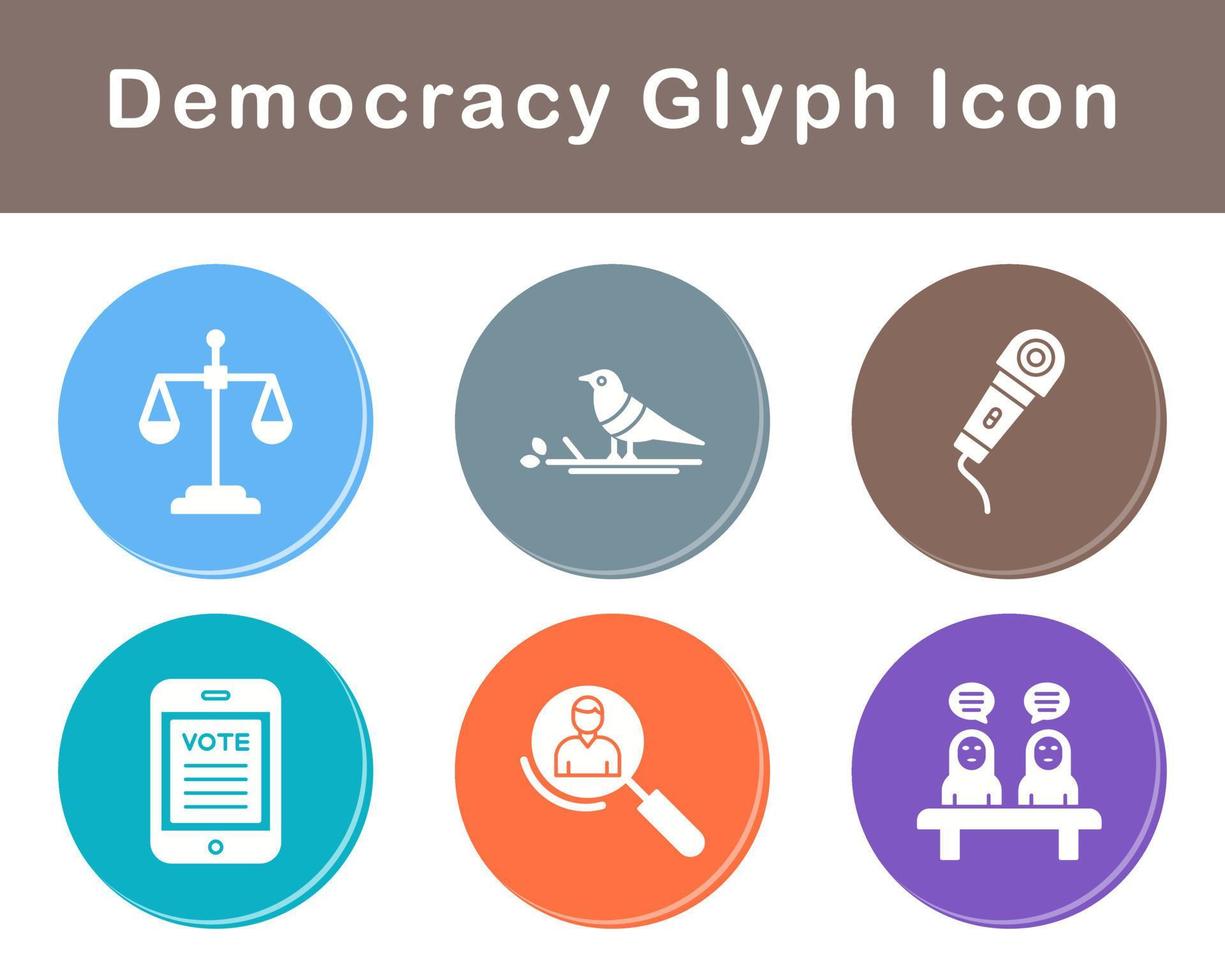 Democracy Vector Icon Set