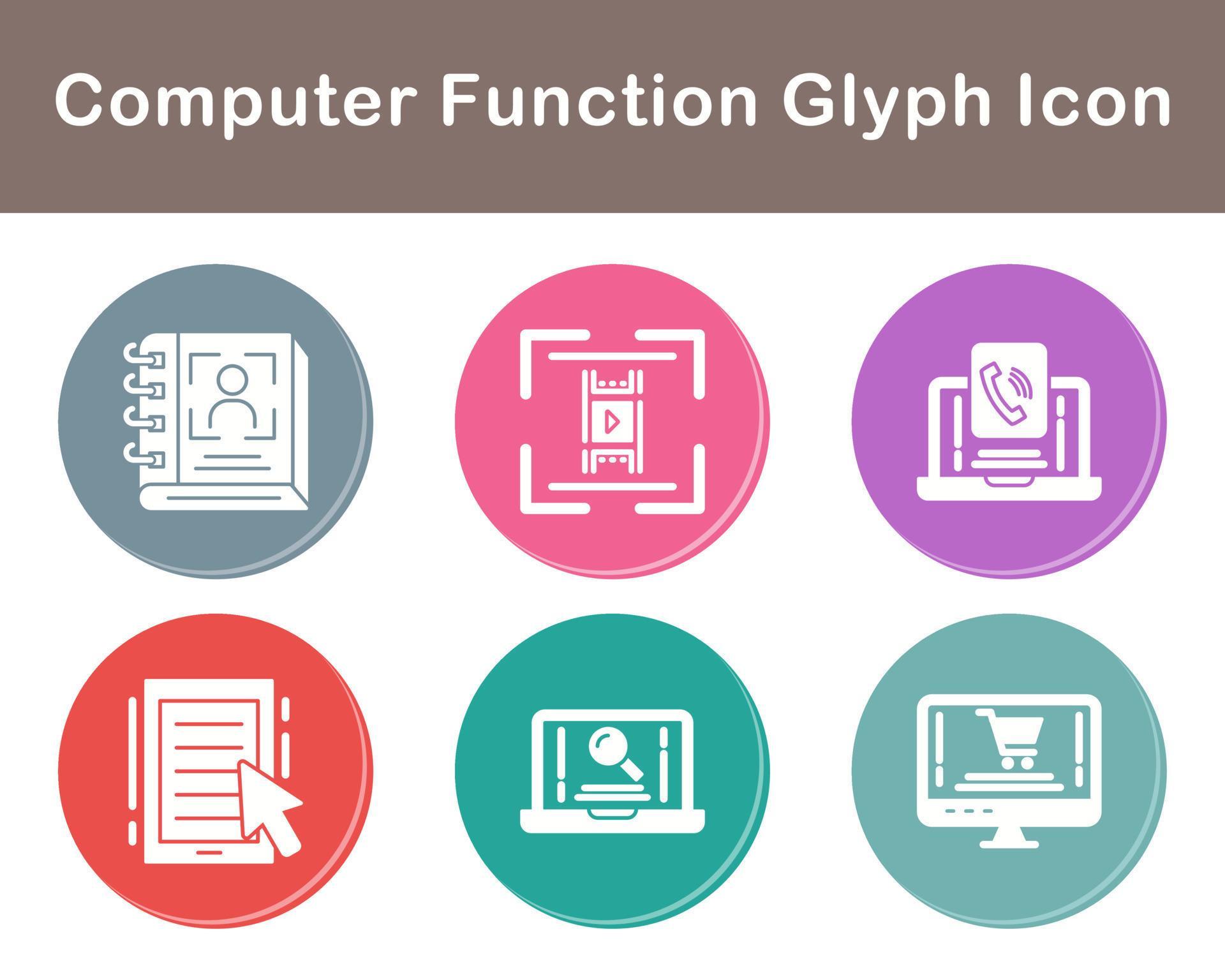 Computer Function Vector Icon Set 21518631 Vector Art at Vecteezy