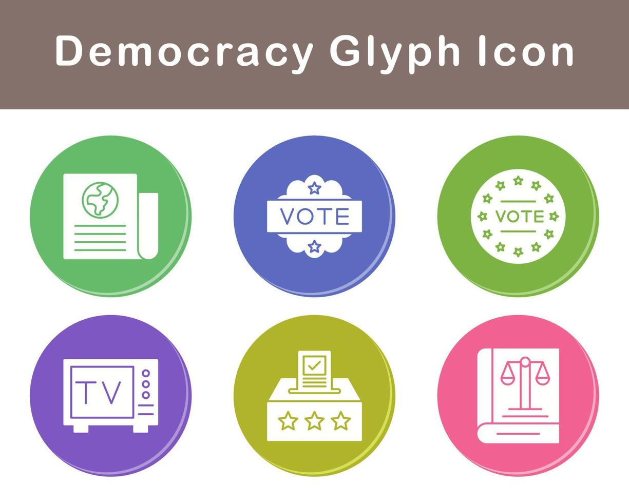 Democracy Vector Icon Set