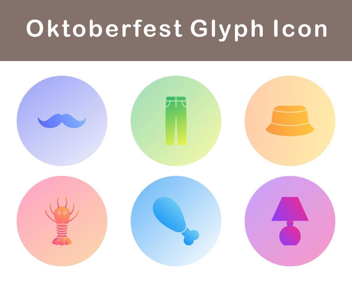 Oktoberfest vector icono conjunto