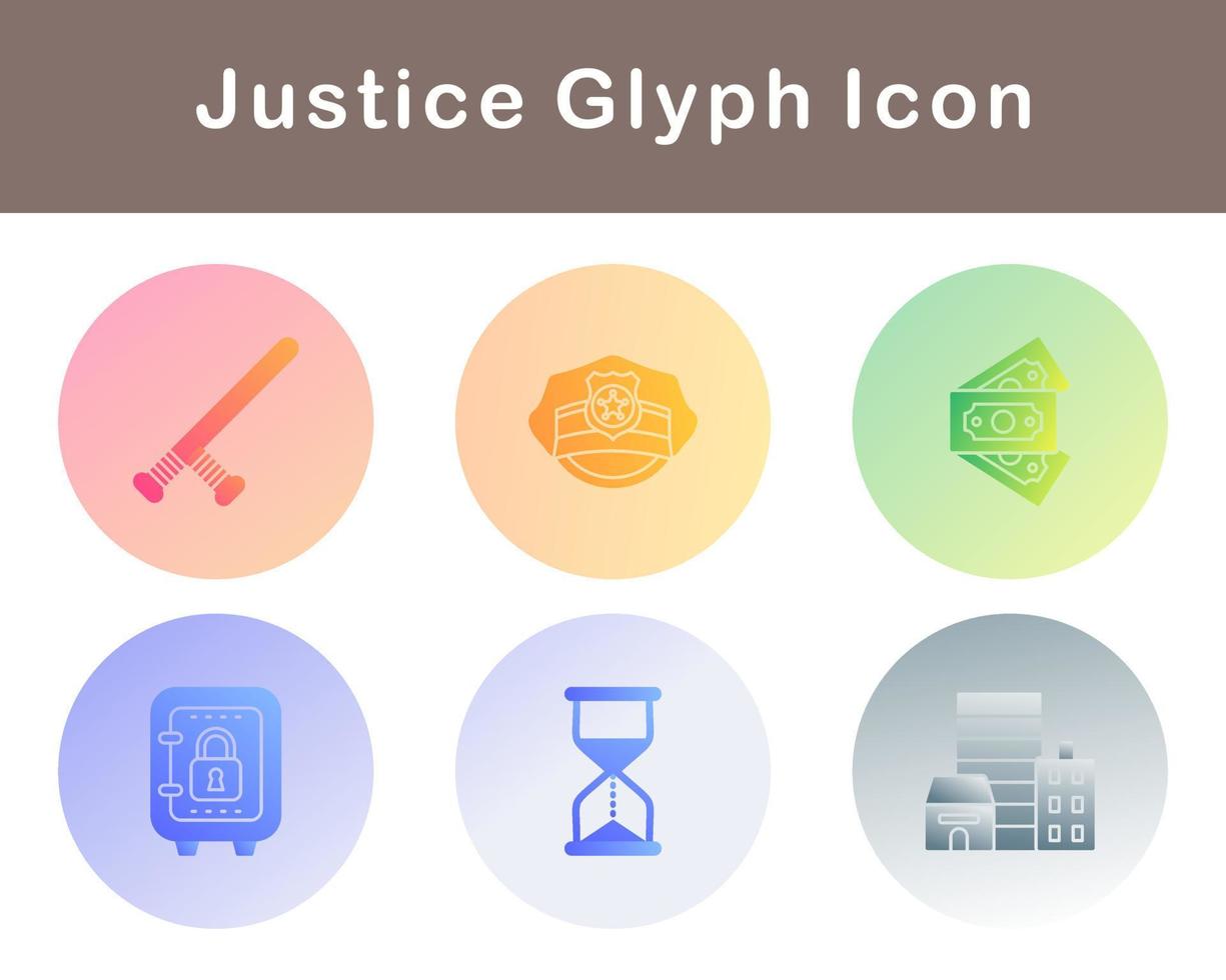 Justice Vector Icon Set