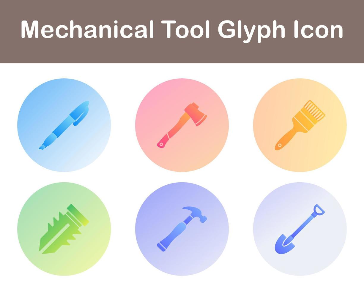 mecánico herramienta vector icono conjunto