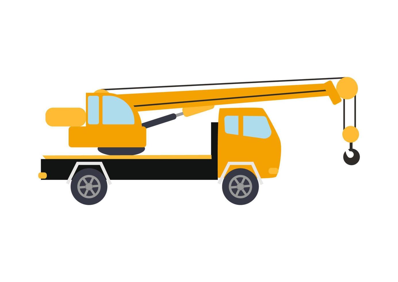 Special machines for construction work. Forklifts, concrete mixer, cranes, excavators, tractors, bulldozers, trucks vector