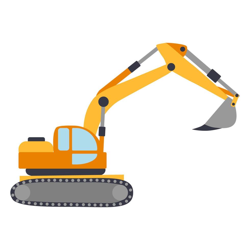 Special machines for construction work. Forklifts, concrete mixer, cranes, excavators, tractors, bulldozers, trucks vector