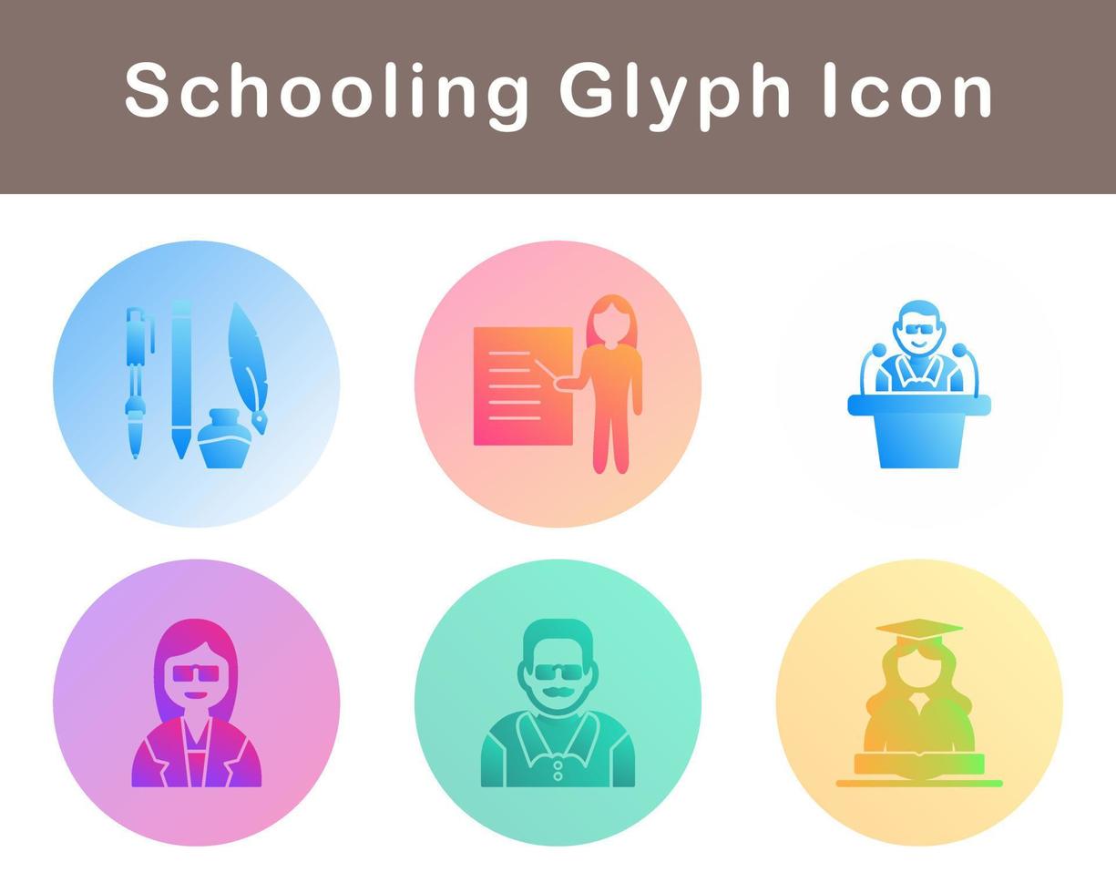 Schooling Vector Icon Set